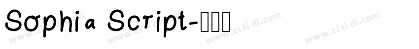 Sophia Script字体转换